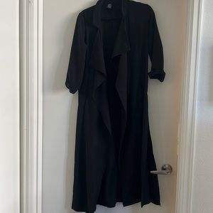 Black long duster jacket